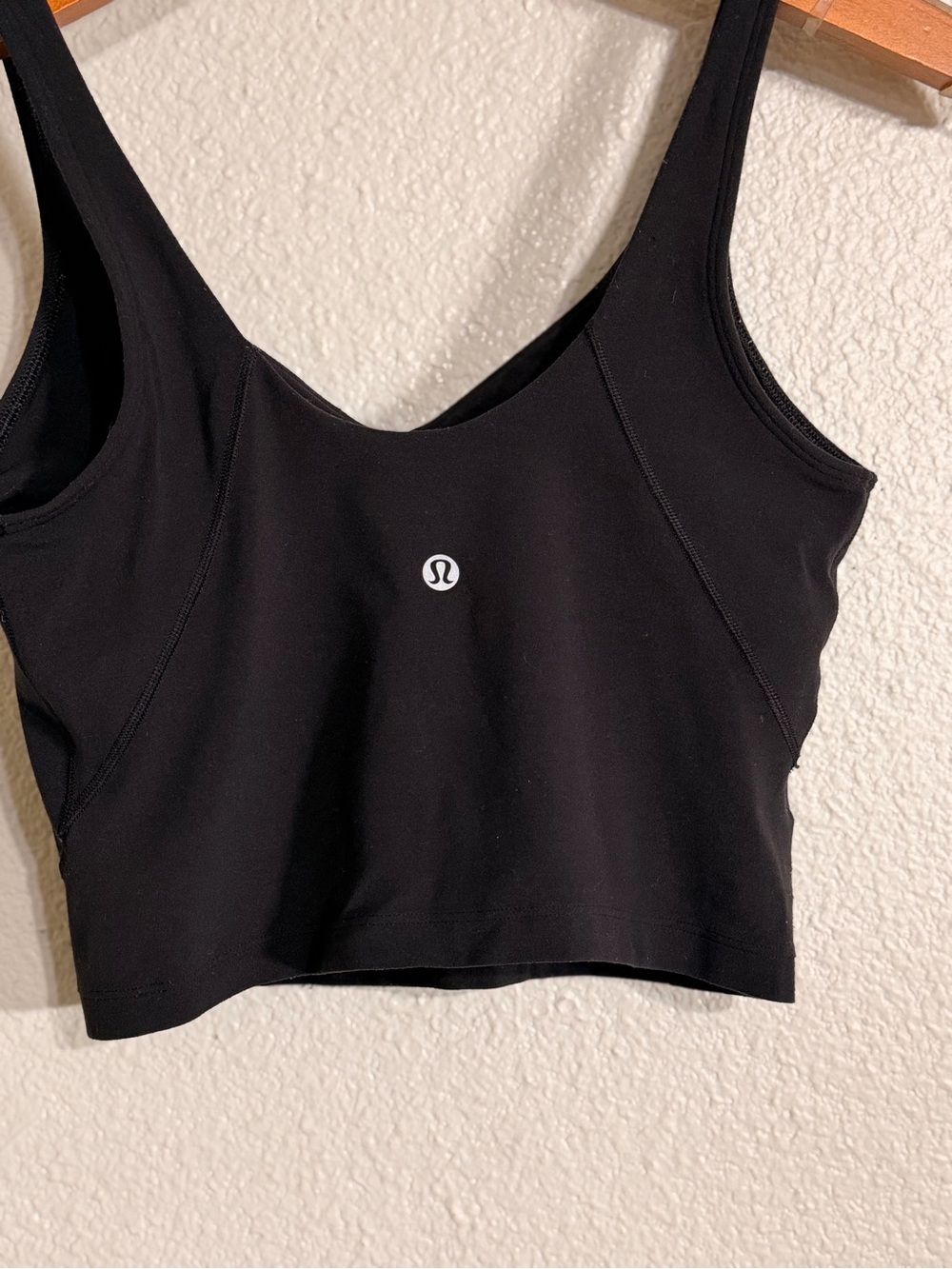 Lululemon Black Align Cropped Tank Top Size 6